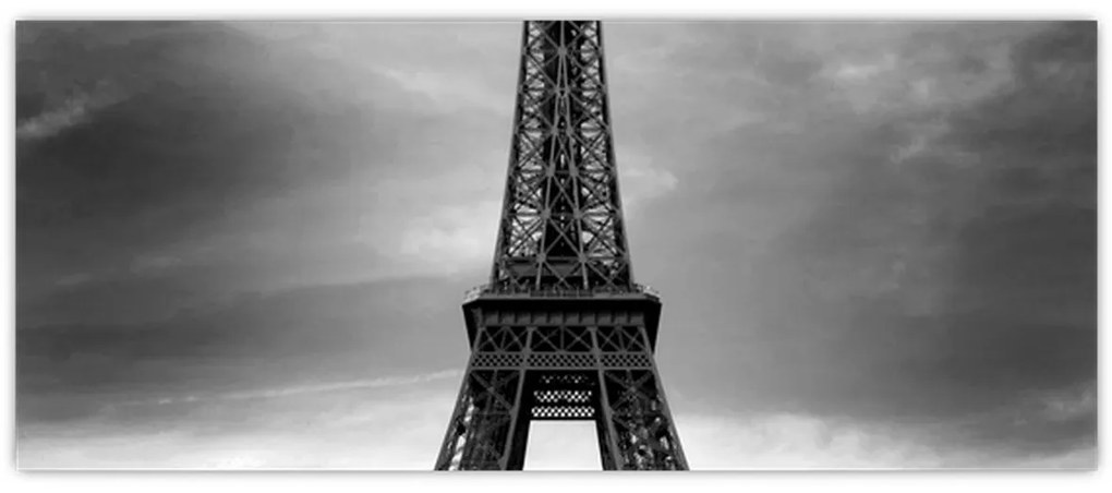 Obraz - Ružové auto v Paríži (120x50 cm)