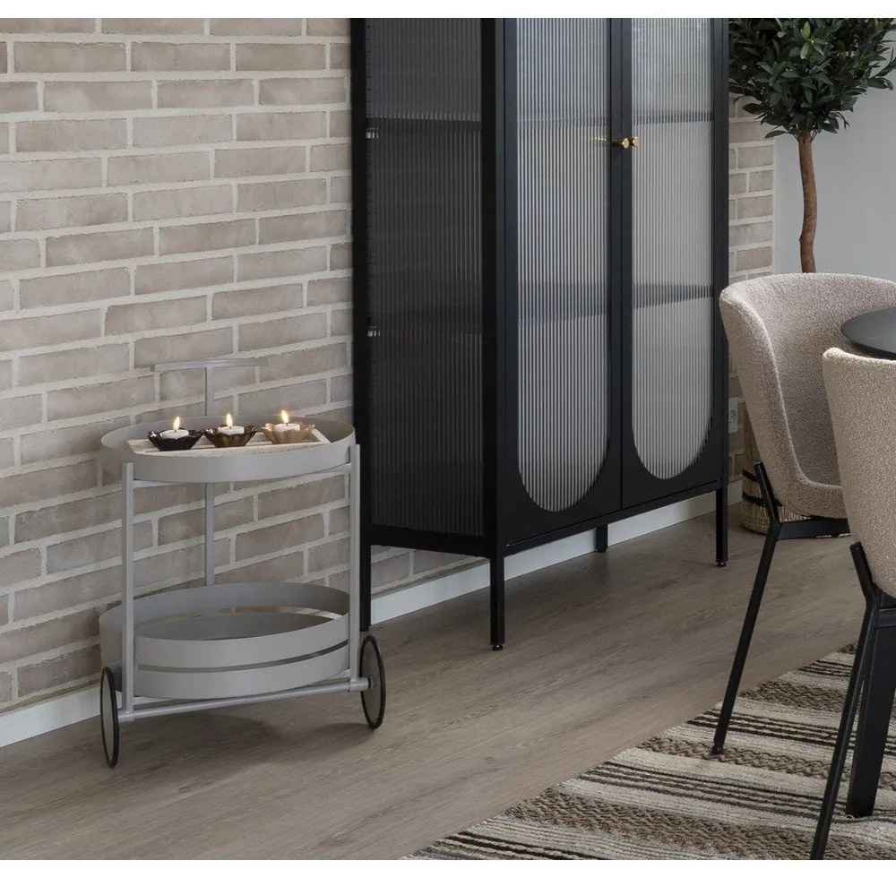 Kovový servírovací stolík na kolieskach 40x49,5 cm Beja – House Nordic