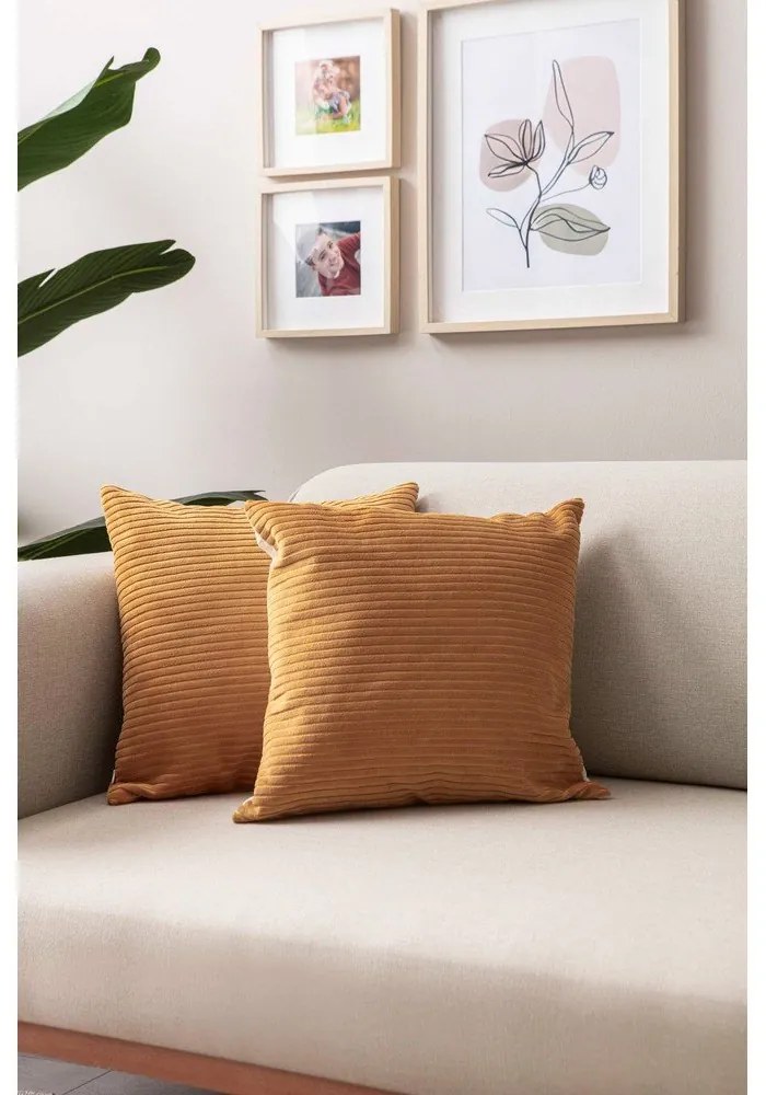 Menčestrové obliečky na vankúše v súprave 2 ks 43x43 cm – Mioli Decor