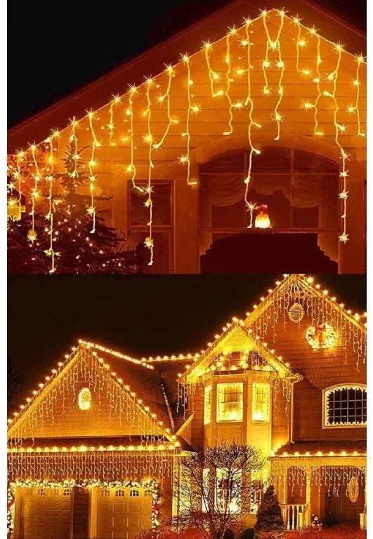 Vianočné svetielka LED záclona FLASH teplá biela 1000 LED