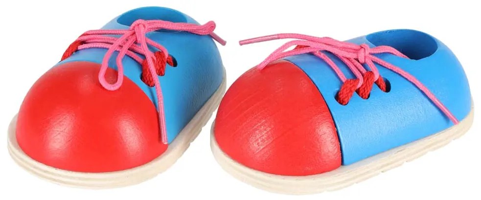 KIK Drevená vzdelávacia sada na učenie zaväzovania šnúrok, Montessori, 2 ks, pre deti