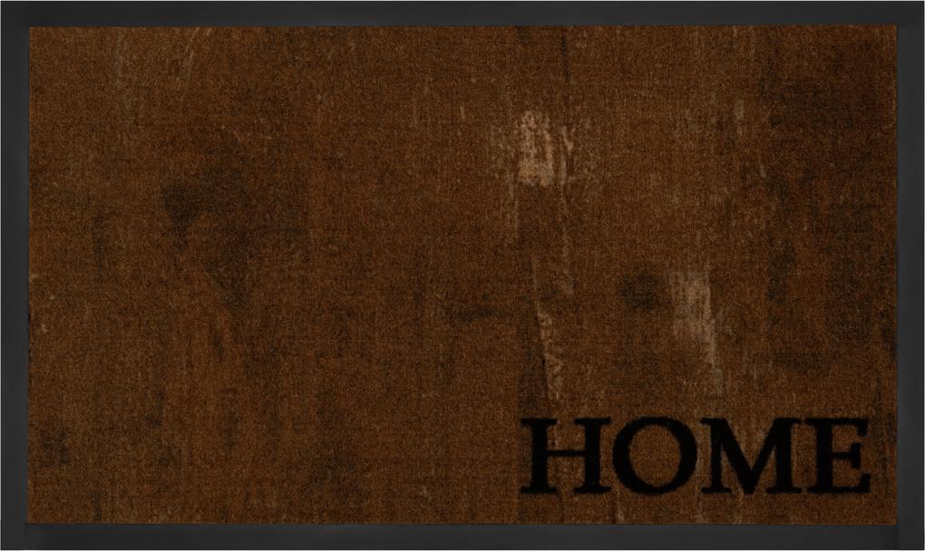 Hanse Home Collection koberce Protiskluzová rohožka Printy 103791 Brown Anthracite - 45x75 cm