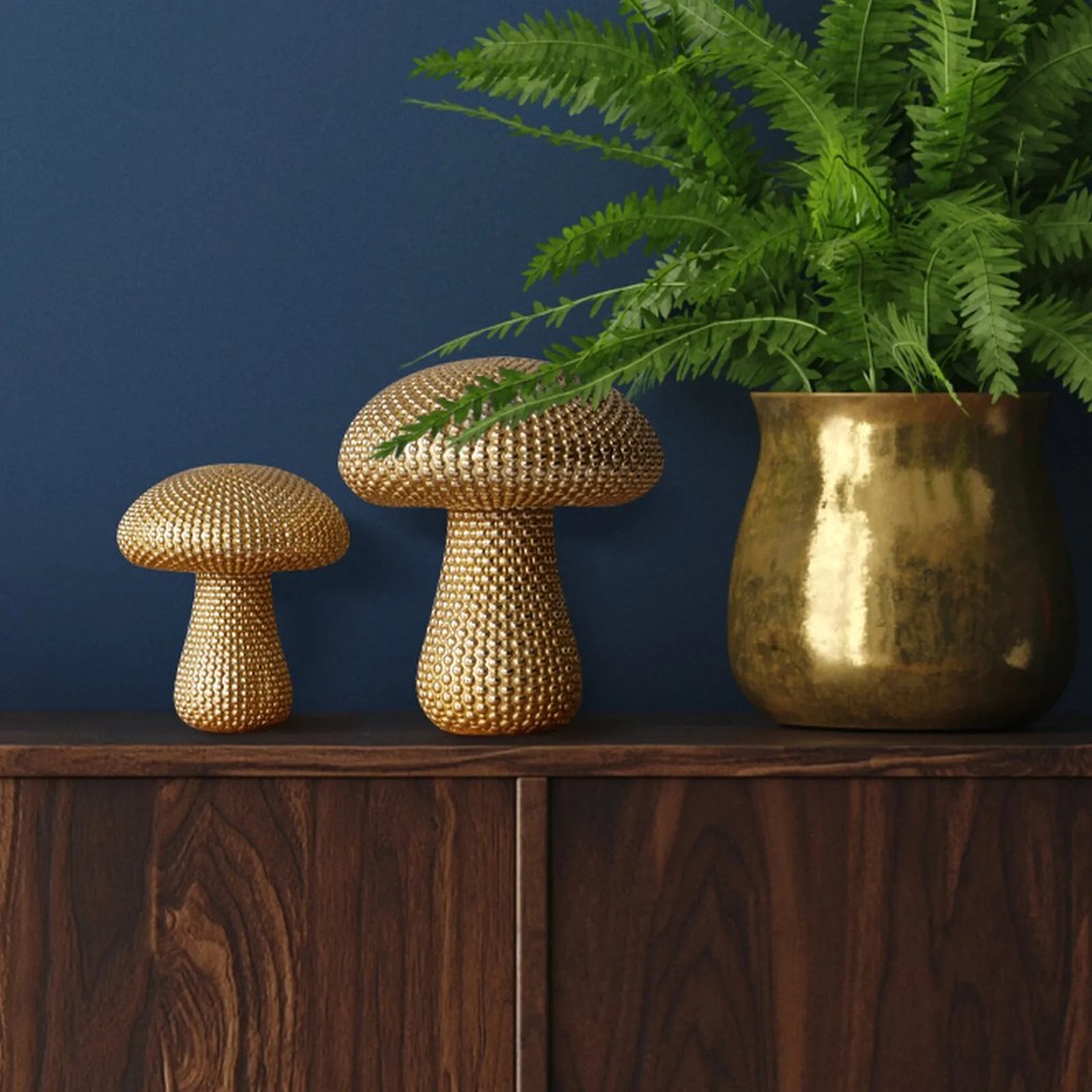 DEKORAČNÁ SOŠKA DEAN 14X14X16 CM ZLATÁ