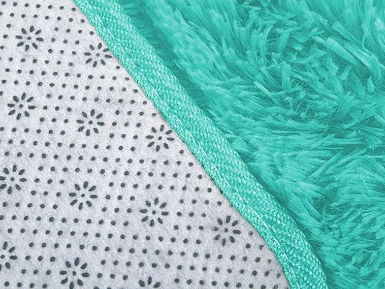 TZ Tyrkysový obdĺžnikový shaggy koberec Lana Rozmer: 60x120 cm