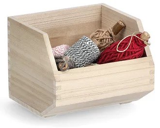Zeller Present Dřevěný organizér, úložný box, 1komorový - ZELLER CAJA, 1ks, 21x19x16