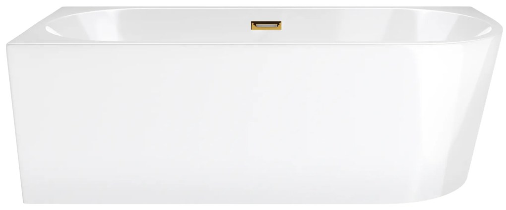 D‘Eluxe - VANE - Voľne stojaca akrylátová vaňa RELAX RS16L Ľavá xcm Voľne stojaca vaňa biela 1 75 60 160x75cm biela + Sifón CLIK CLACK - farba Zlatá