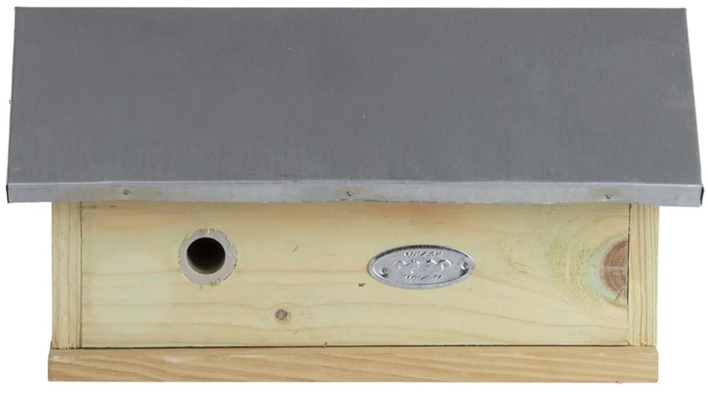 Domček pre čmeliaky Bee, 15x29x17 cm, drevo/kov, hnedá