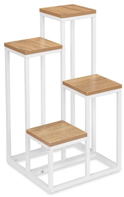 Stojan na kvety MORGEN CRAFT biely