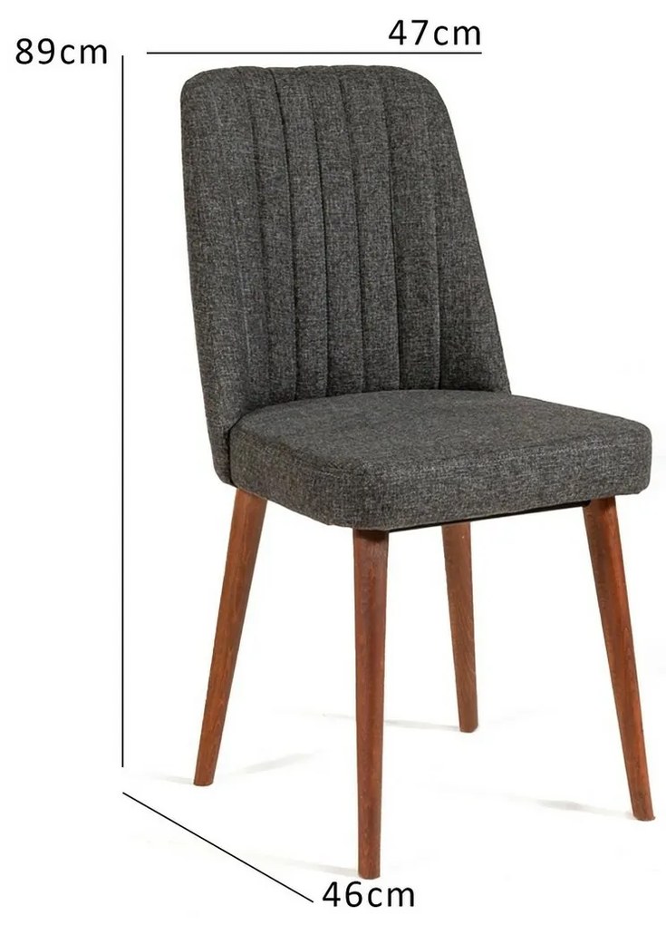 Jedálenská stolička Vina Anthracite a Walnut