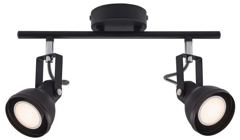 Nordlux - Bodové svietidlo ASLAK 2xGU10/35W/230V čierna