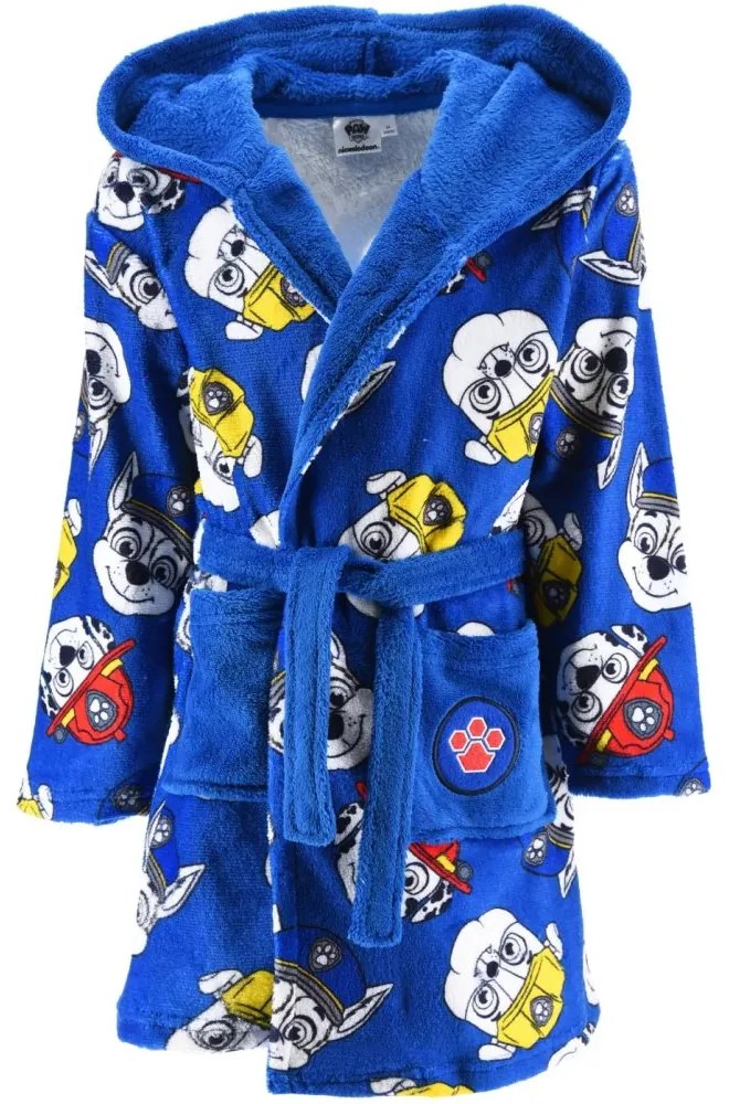 Chlapčenský fleece župan s kapucňou Labková patrola, EU 110