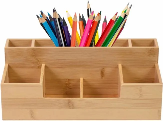 Organizér na písacie potreby, bambus, 30 x 15 x 11 cm