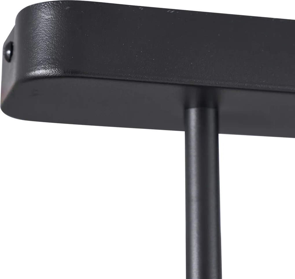 Zaoblené stropné bodové svietidlo čierne GU10 35mm 3-svetelné nastaviteľné - Kate