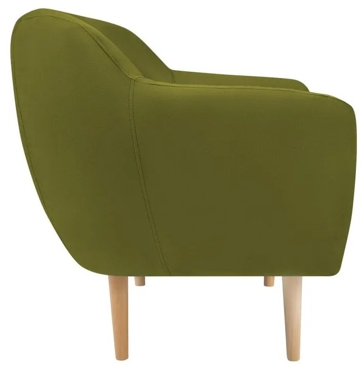 Zelené zamatové kreslo Mazzini Sofas Sardaigne