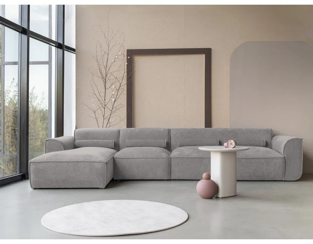 Svetlosivá rohová pohovka (ľavý roh) Flex Felix – Miuform