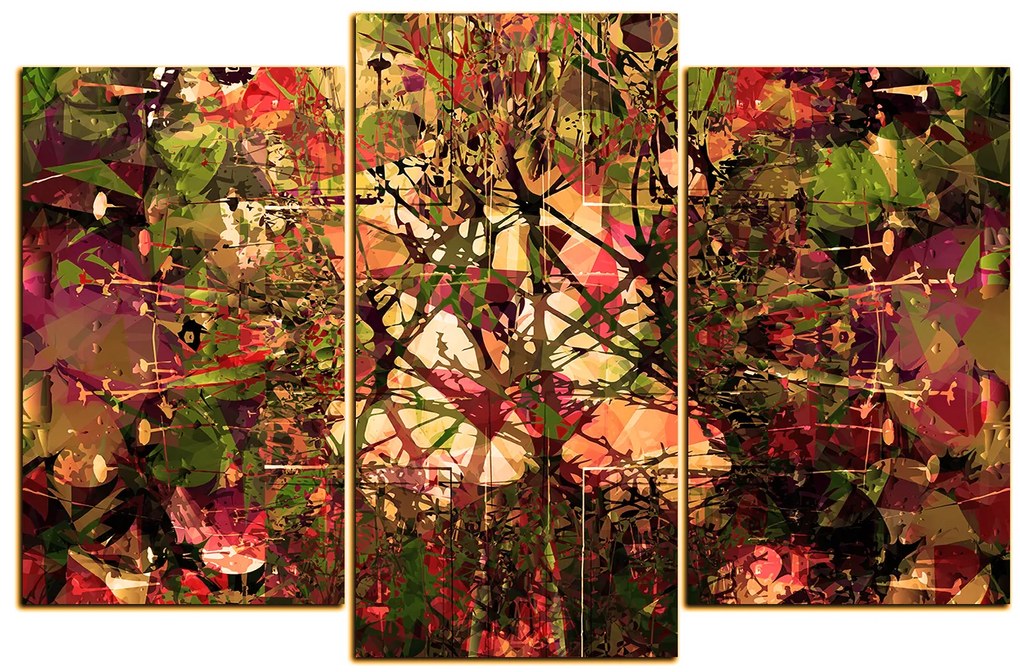 Obraz na plátne - Kvetinové grunge pozadia 1108FC (150x100 cm)