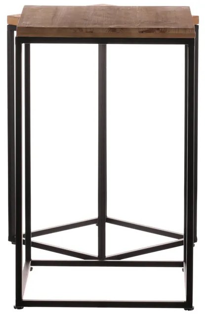 Autronic BONTEC Stojan na kvety - kov, drevená doska, cena za sadu 2 ks Farba: Prírodné