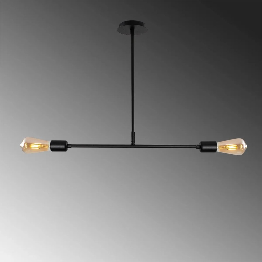 Stropné svietidlo Kvet III čierne