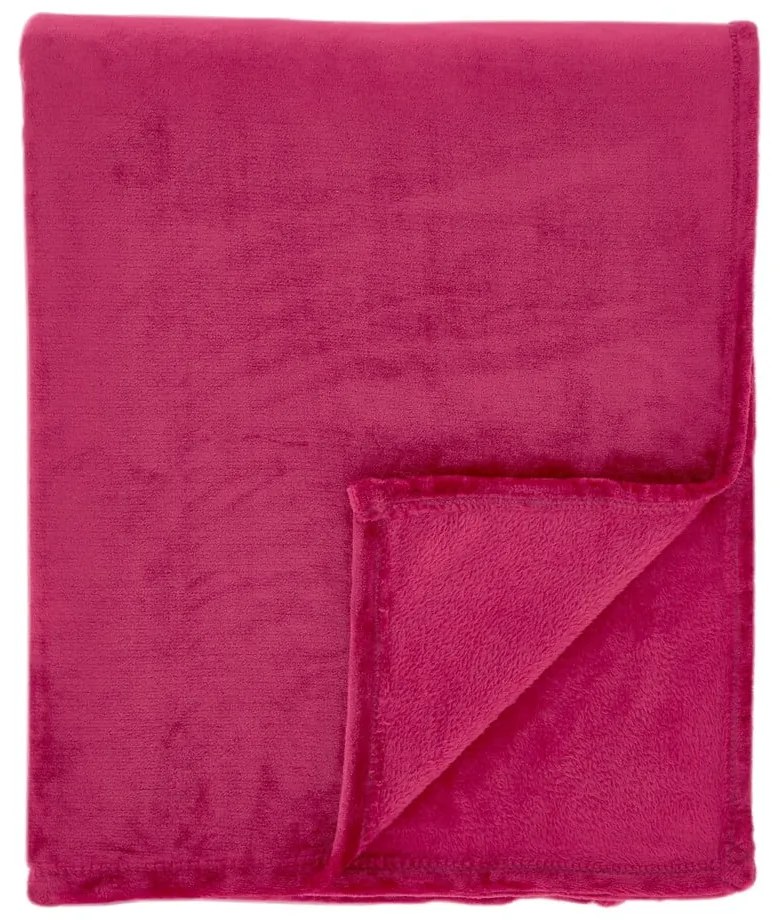 Ružový pléd z mikroplyšu 200x240 cm Raschel Velvet – Catherine Lansfield