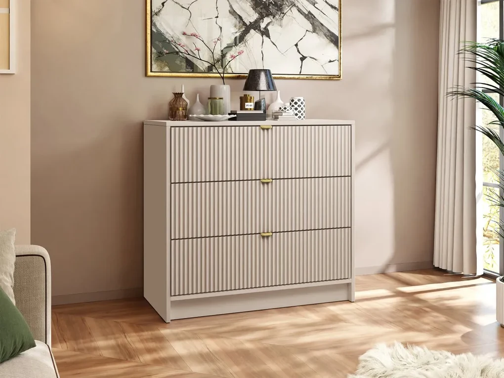 Komoda Razimo 3SZ, Farby: Biely velvet