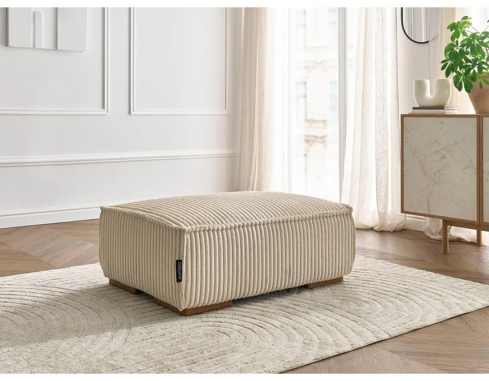 Svetlohnedá menčestrová podnožka Chelsea – Bobochic Paris