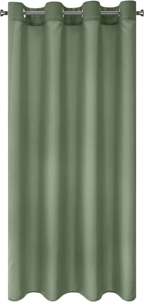 KRÁTKY ZÁVES NA KRÚŽKOCH RITA 140X175 CM OLIVOVÁ