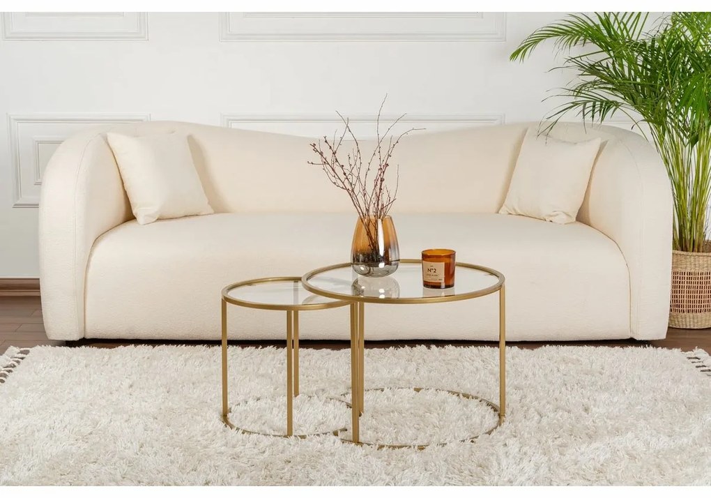 Súprava konferenčných stolíkov Aurum Gold 60 cm, 2 ks