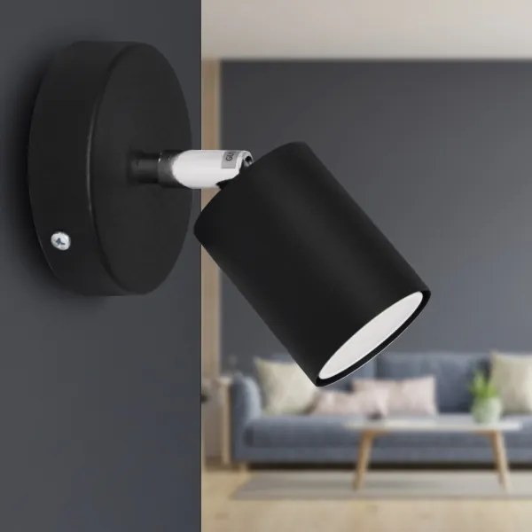 LED Nástenné bodové svietidlo TUNE 1xGU10/4,8W/230V čierna