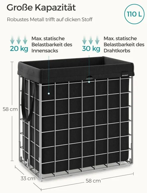 Kôš na bielizeň 110L LCB111B01