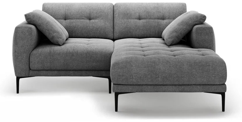 Sivá rohová pohovka (pravý roh/s leňoškou) Bemy – Micadoni