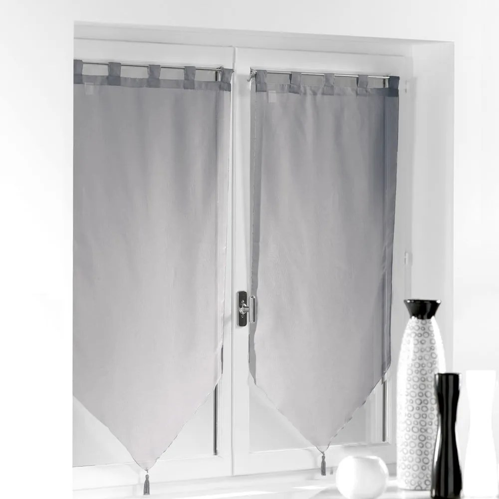 Sivé voálové záclony v súprave 2 ks 60x160 cm Voiline – douceur d'intérieur