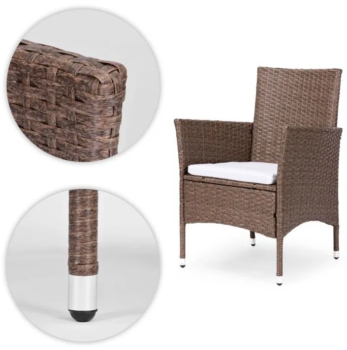 ZÁHRADNÝ SET CANIS 4 x KRESLO + HRANATÝ STÔL