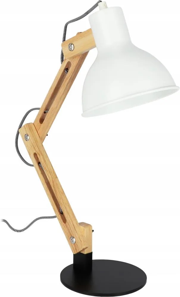 Stolná lampa 1xE27/40W/230V biela/čierna