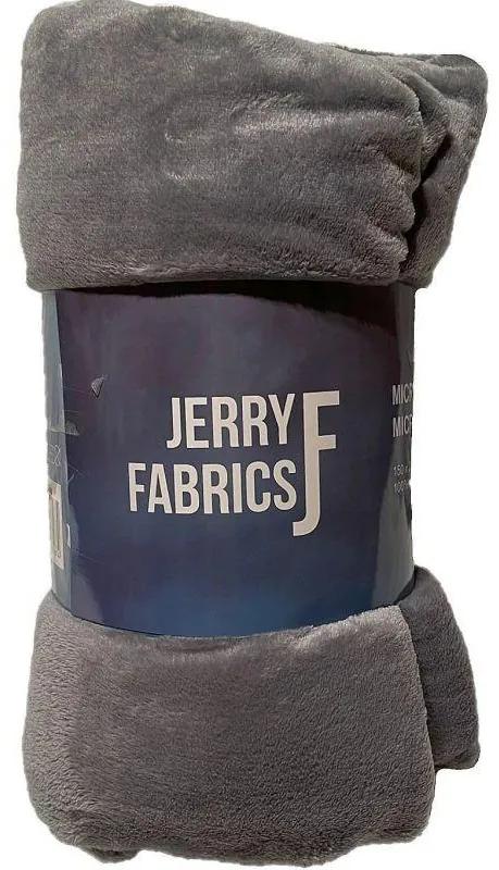 JERRY FABRICS -  JERRY FABRICS Deka microflanel super soft Tmavosivá Polyester, 150/200 cm