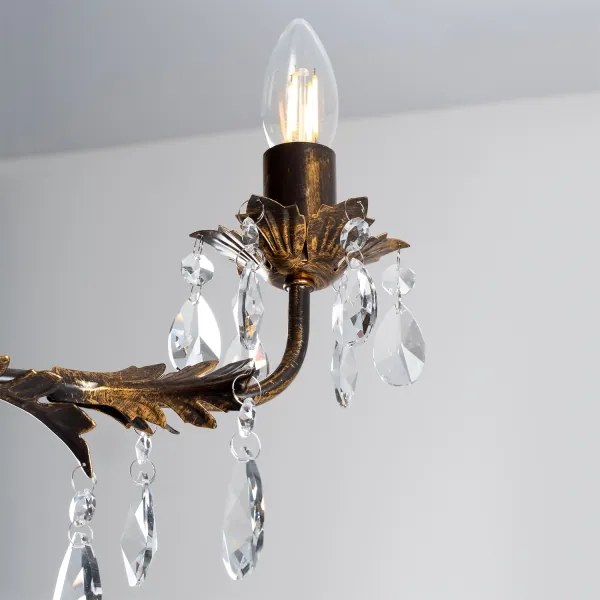 ONLI - Luster na reťazi TERESA 3xE14/6W/230V bronzová