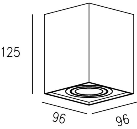 Zuma Line H-89200-BK - Bodové svietidlo QUADRO 1xGU10/50W/230V čierna