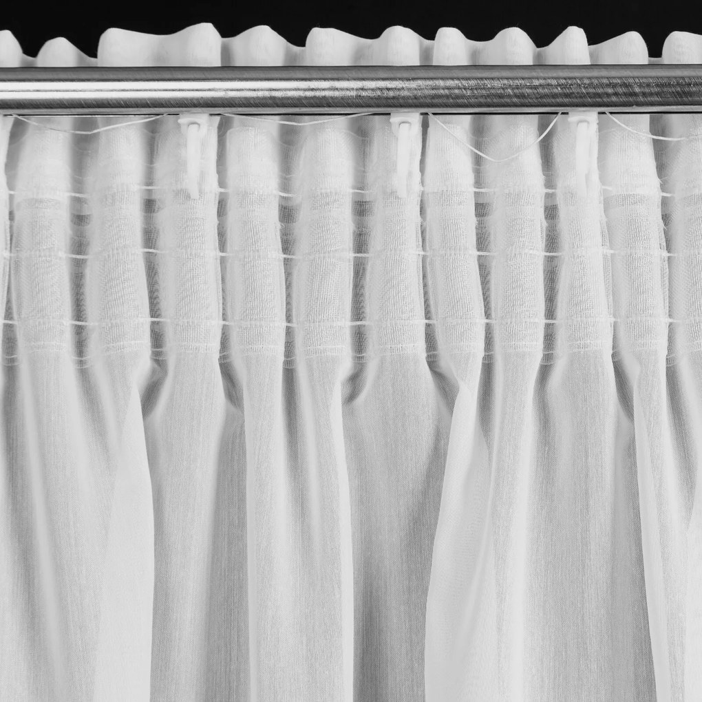 ZÁCLONA NA PÁSKE ELENA, SADA 2 KS 140X270 CM BIELA