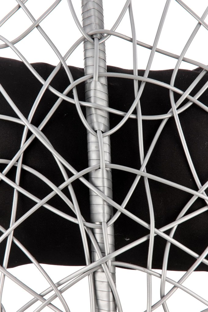 Závesné hojdacie kreslo EGGY šedé/čierne