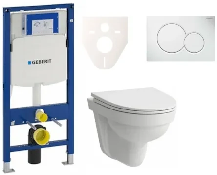 Cenovo zvýhodnený závesný WC set Geberit do ľahkých stien / predstenová montáž + WC Laufen Laufen Pro Nordic SIKOGES3H1