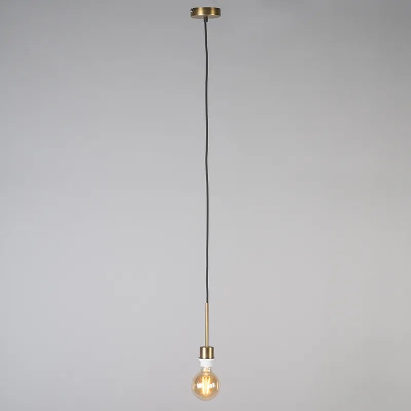 Moderné závesné svietidlo bronzové s tienidlom 45 cm biele - Combi 1