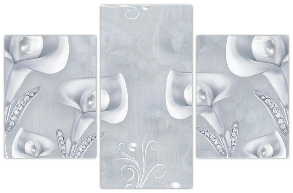 Obraz - Perlové kvety (90x60 cm)