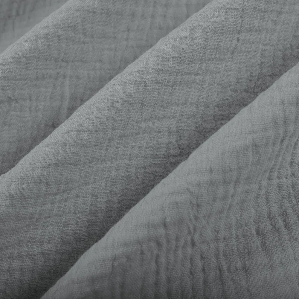 Biante Mušelínová obliečka na vankúš MSN-062 Sivá 60 x 60 cm