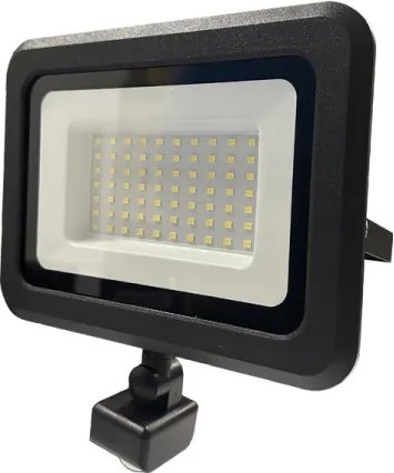 LED Vonkajší reflektor so senzorom LED/50W/230V 4000K IP44 čierna