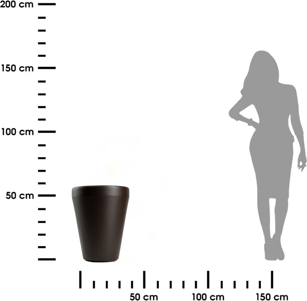 Plastový květináč PUREA 51x39,5 cm mokka
