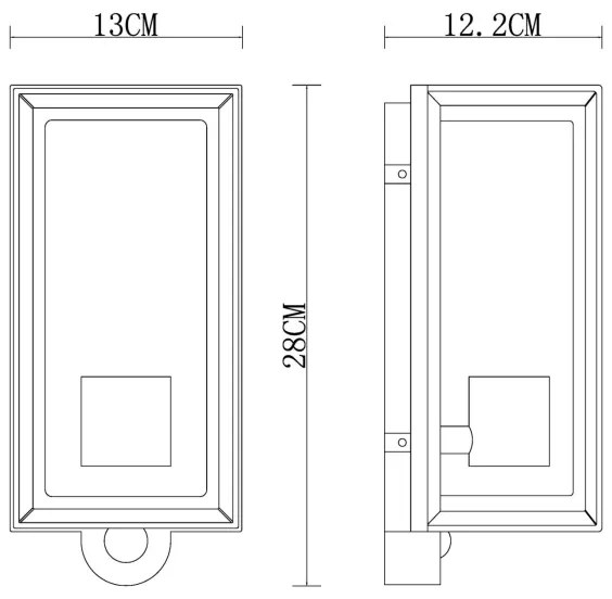 Globo 31982WS - Vonkajšie nás. sviet. so senzorom LOGANA 1xE27/60W/230V IP44 biela