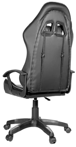 Herná stolička VARR Zolder čierna/šedá