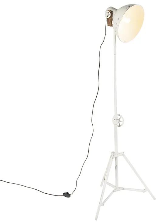 Priemyselná stojaca lampa trojnožka biela - mango | BIANO