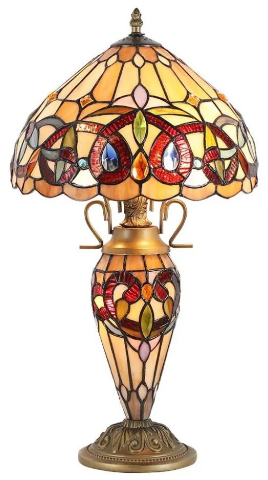 Prezent 1706 - Stolná lampa TIFFANY 2xE27/60W + 1xE14/7W/230V