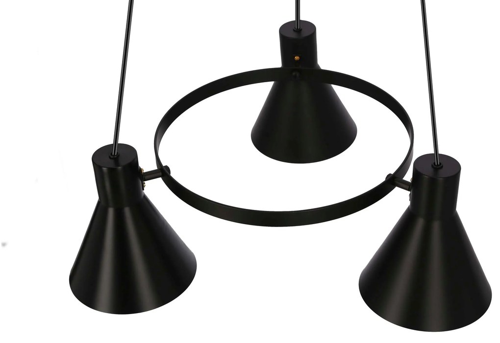 Candellux Čierno-zlatý závesný luster More pre žiarovku 3x E27 33-71156