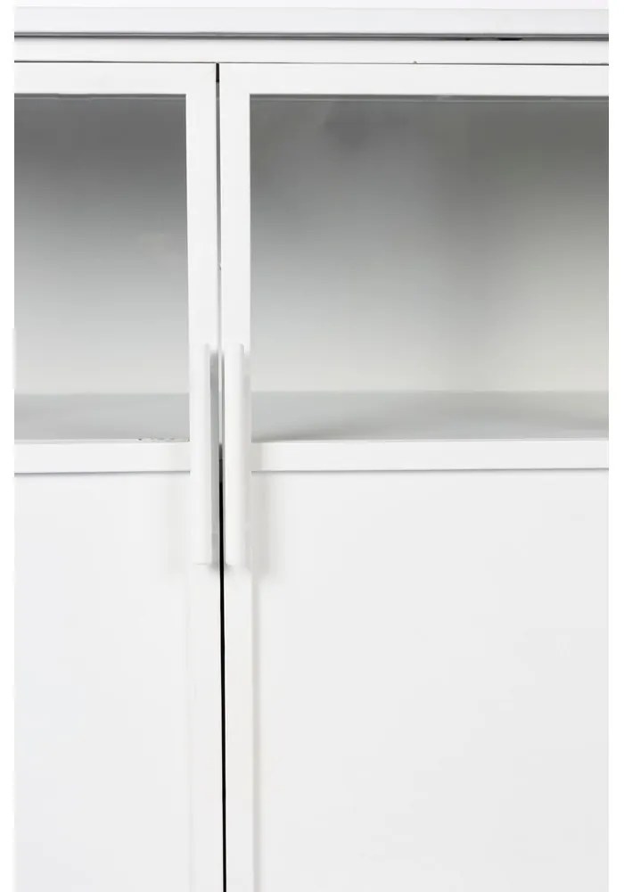 Biela kovová vitrína 35x80 cm Miya – White Label